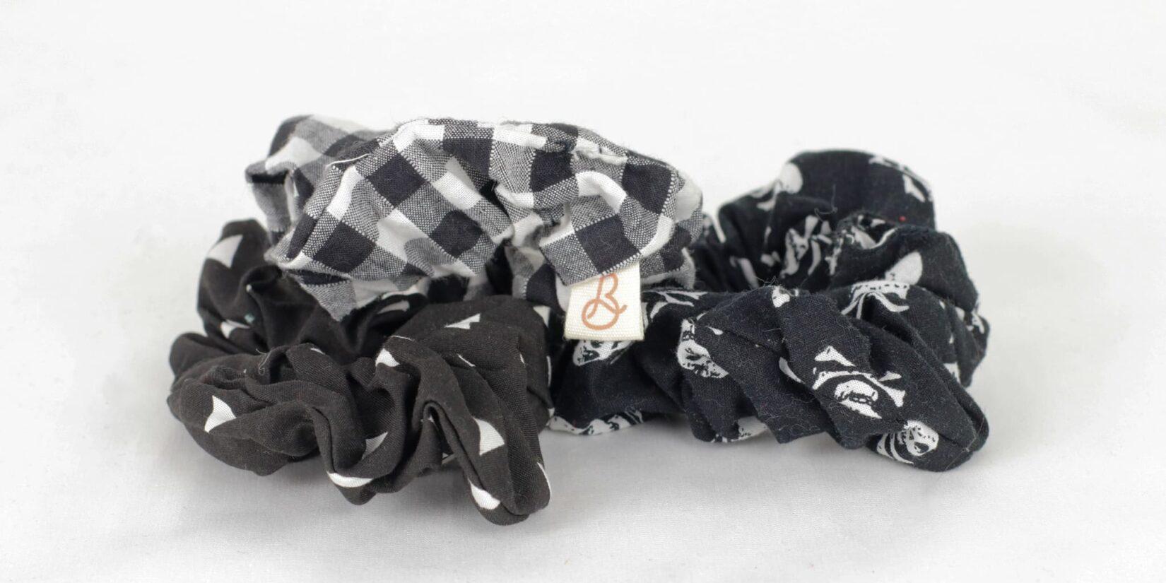 lot chouchou noir bobynette