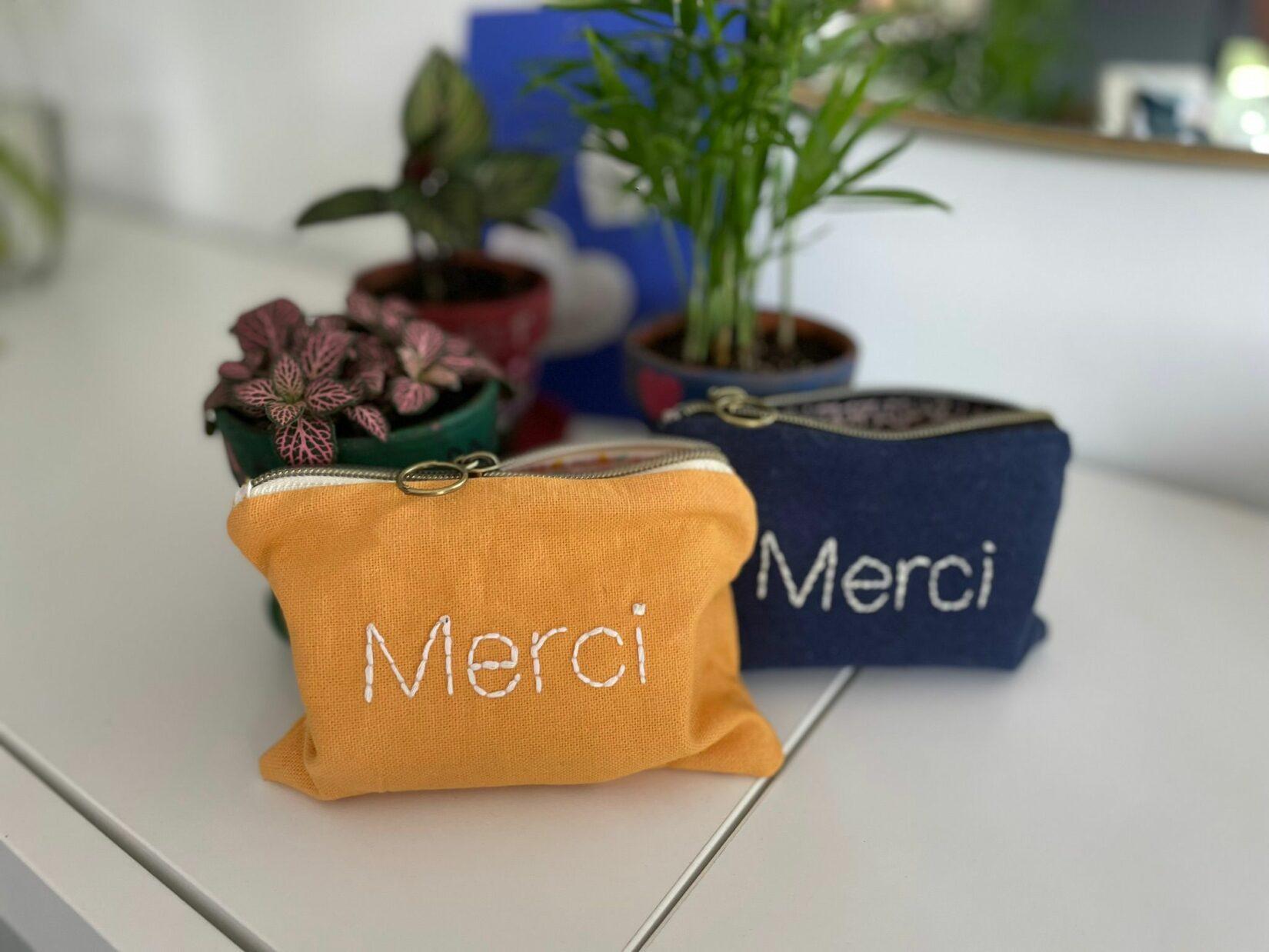 Pochettes MERCI cadeau maitresse bobynette Pochettes MERCI cadeau maitresse bobynette