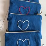 Pochette brodée cadeau nounou