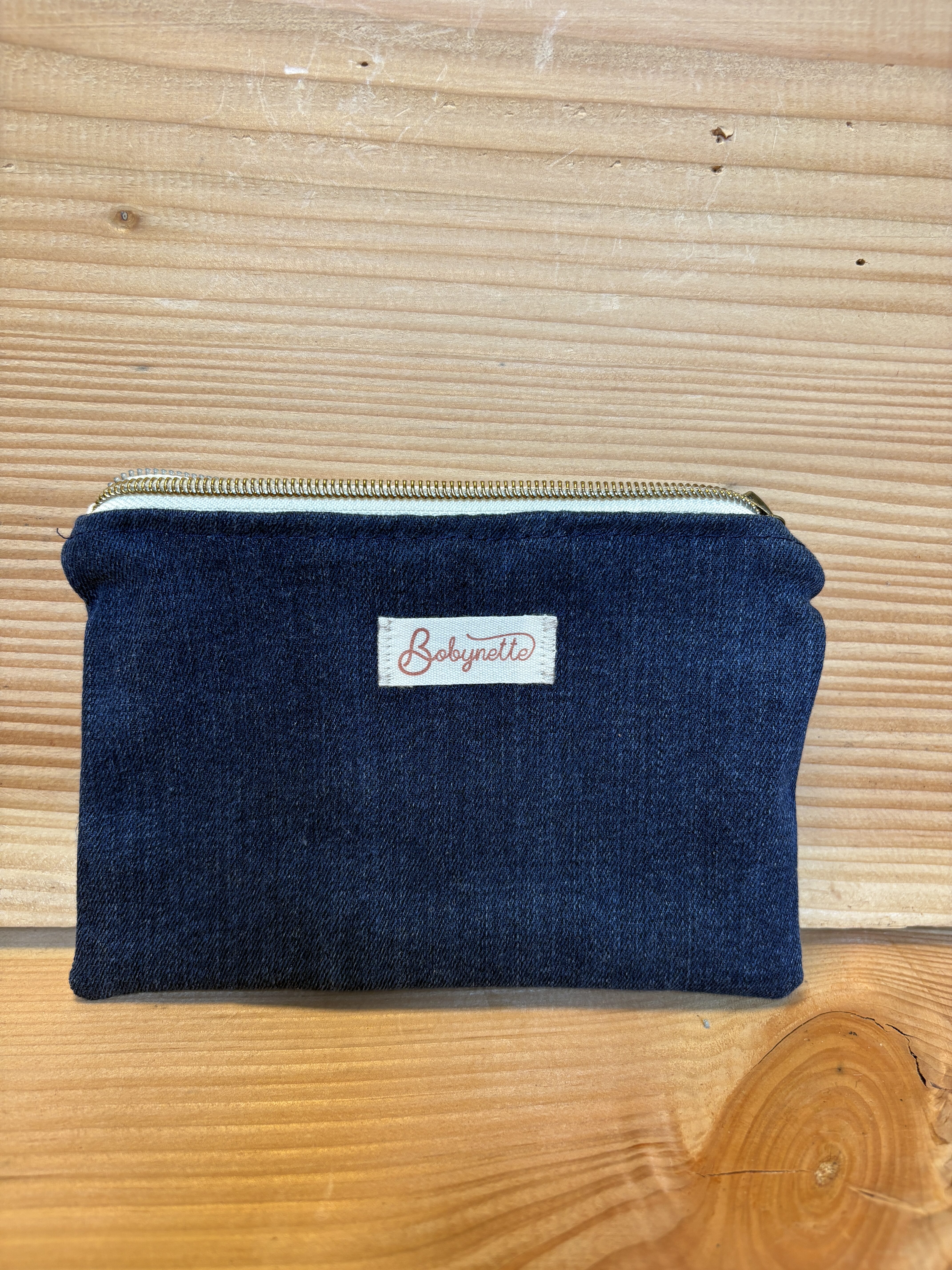 Jean foncé (pois vert)